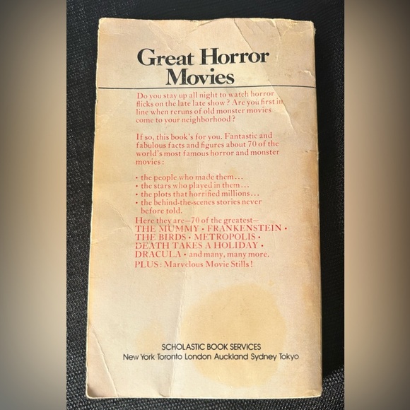 Great Horror Movies pb Favius Friedman 1st Print 1st ed 1974 Scholastic ID:78758 - Picture 2 of 4